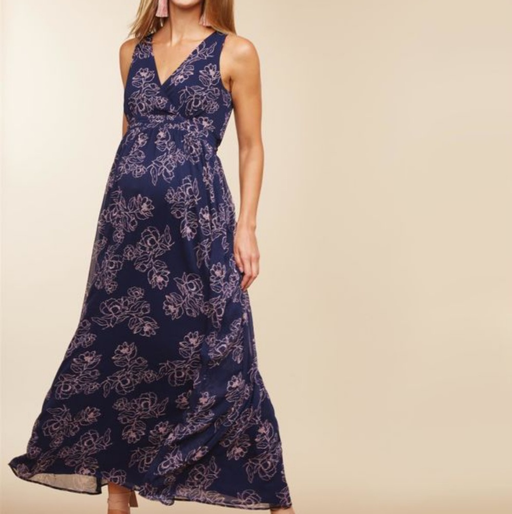 Floral Maternity Maxi Dress